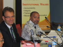 Dutch Ambassador impressed….Mr. Andre Haspels was welcomed by the Executive Mayor, Aldm. Gordon April at a special meeting
