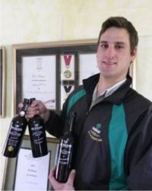 Winemaker Louis van der Riet with the winning ports