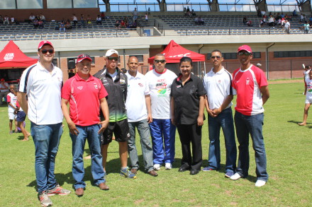 Present were Ryan Cumming (Playmakers: KFC), Johan Weyers (Manager Amateur Cricket, SWD Cricket Board), Adrian McLaren (SWD provincial player), Shael Laminie (SWD Cricket Board Executive Committee Member), Francois Visagie (SWD Schools Sport:  Executive Committee member), Hawia van Reede (Manager KFC Store, Oudtshoorn), Gary Moos (Mini Cricket Co-ordinator: SWD Cricket Board), David Makopanele (Youth Cricket Coordinator)