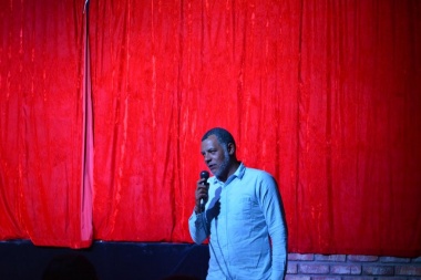 Aduraghmaan Adams adresses the audience during the Launch